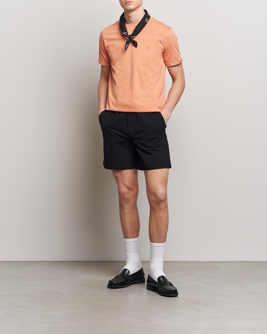 Heren | Korte broek | LES DEUX | Patrick Seersucker Shorts Black