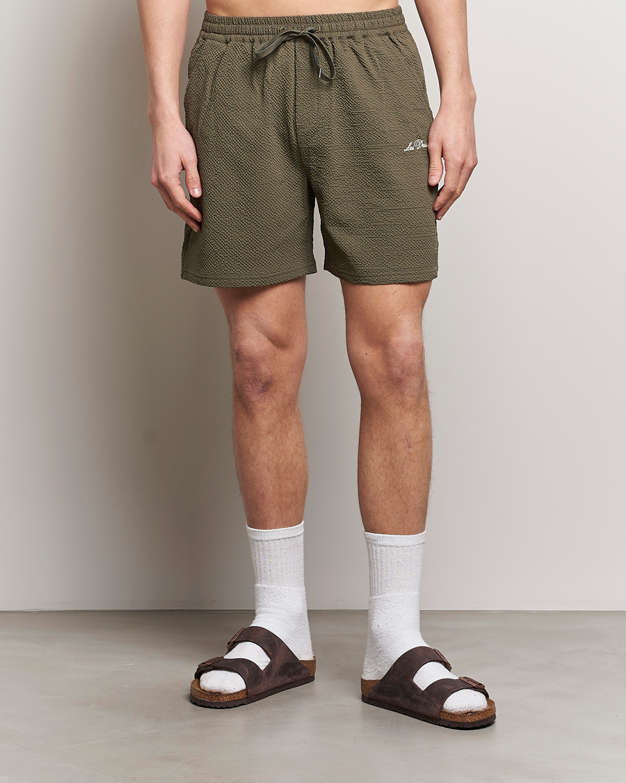 Heren | Zwembroek Met Trekkoord | LES DEUX | Stan Seersucker Swim Shorts Bungee Cord