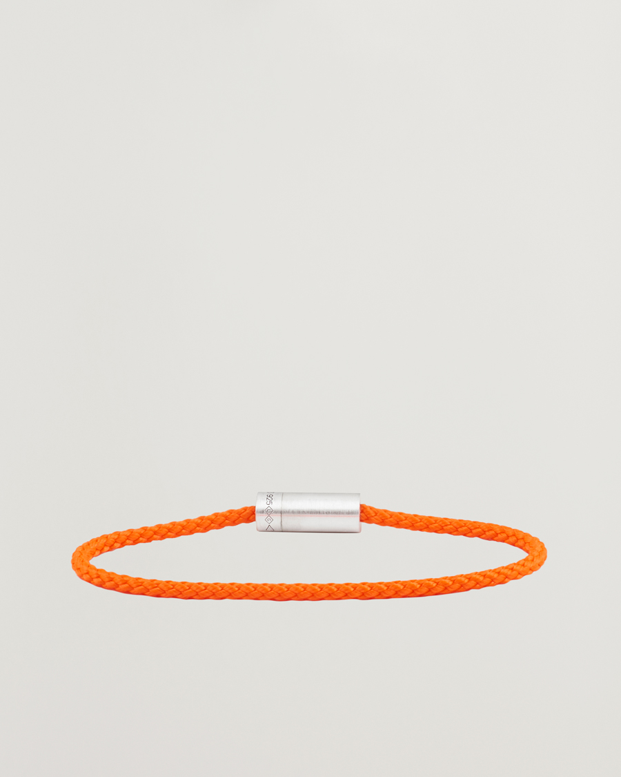 Heren | Sieraden | LE GRAMME | Nato Cable Brushed Bracelet Orange/Sterling Silver 7g
