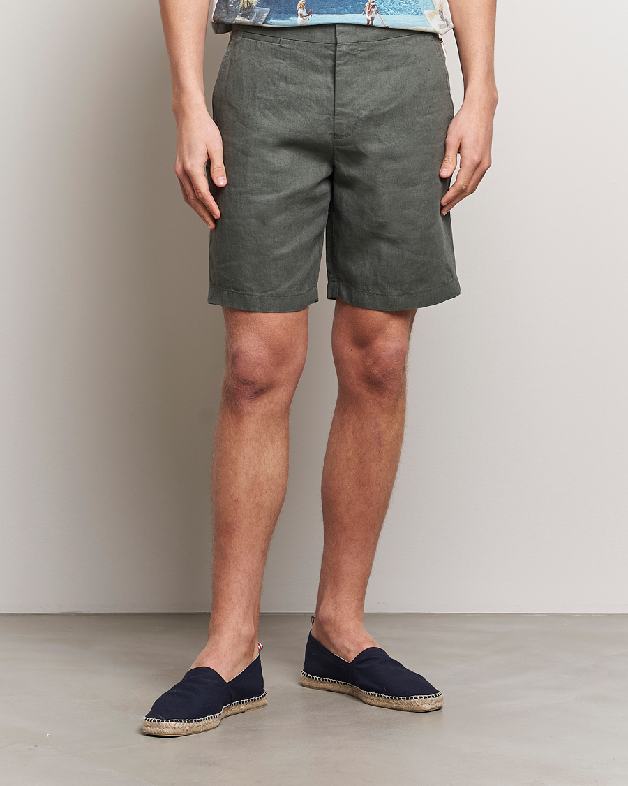 Heren | Best of British | Orlebar Brown | Norwich Linen Shorts Light Kombu