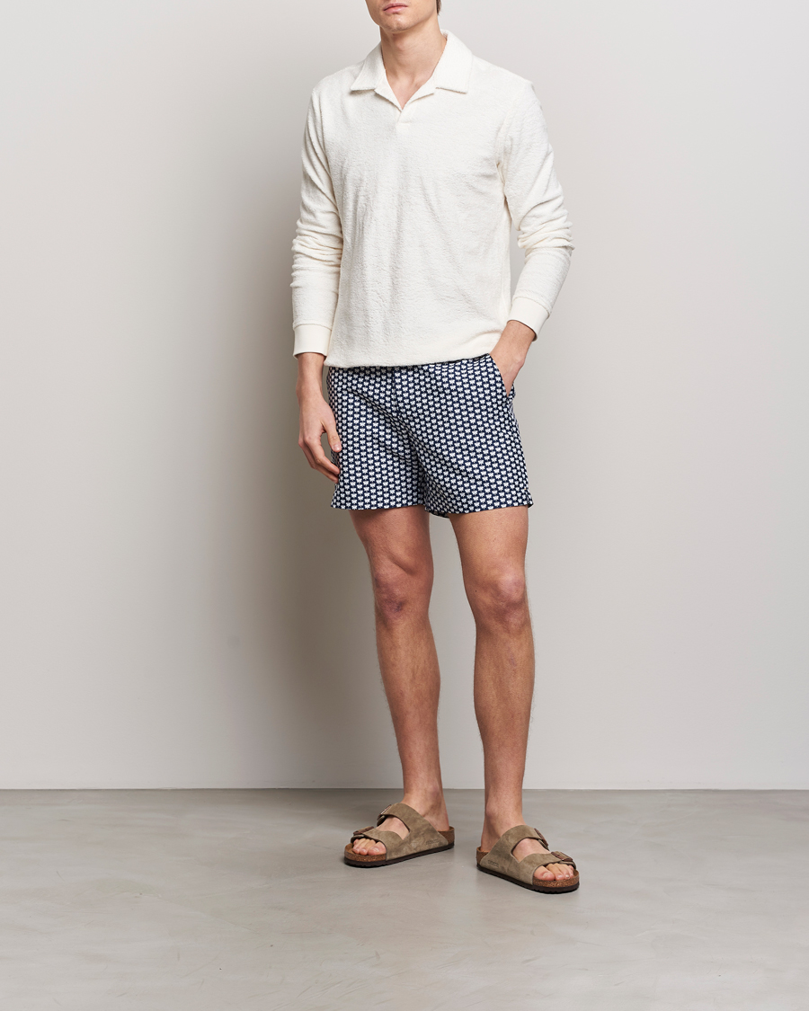 Heren | Zwembroek | Orlebar Brown | Bulldog Jaquard Flutter Swim Shorts Night Iris