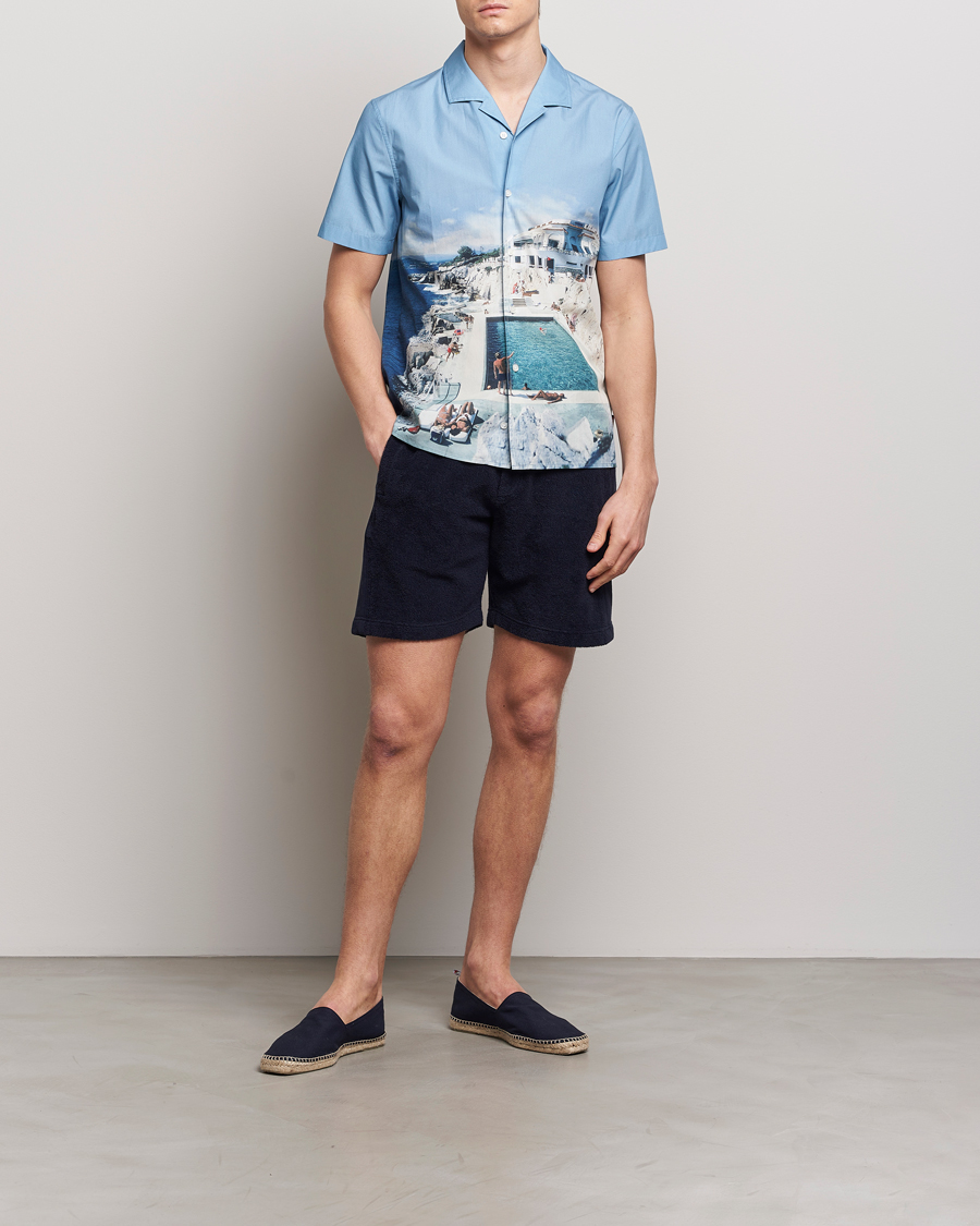 Heren | Korte broek | Orlebar Brown | Afador Mix Texture Towelling Shorts Night Iris