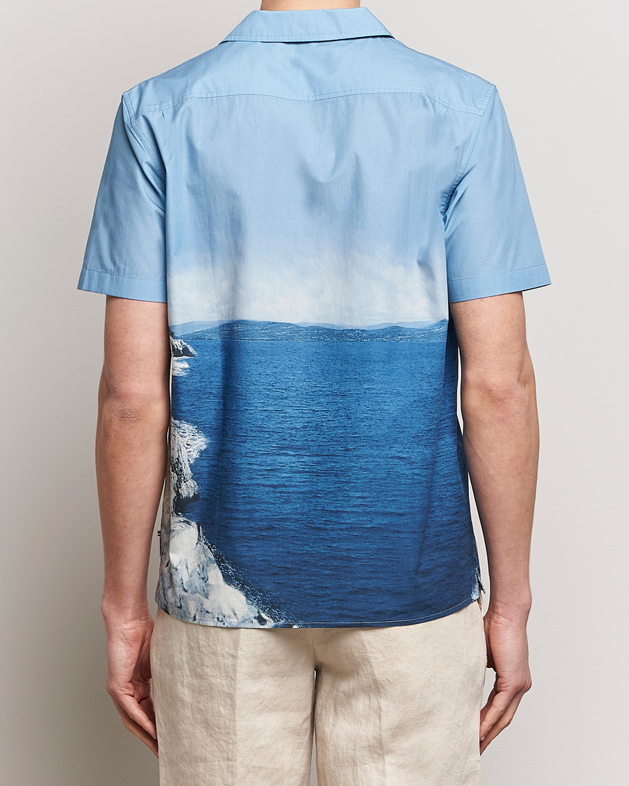 Heren | Overhemden | Orlebar Brown | Hibbert Photographic Roc Pool Shirt Blue