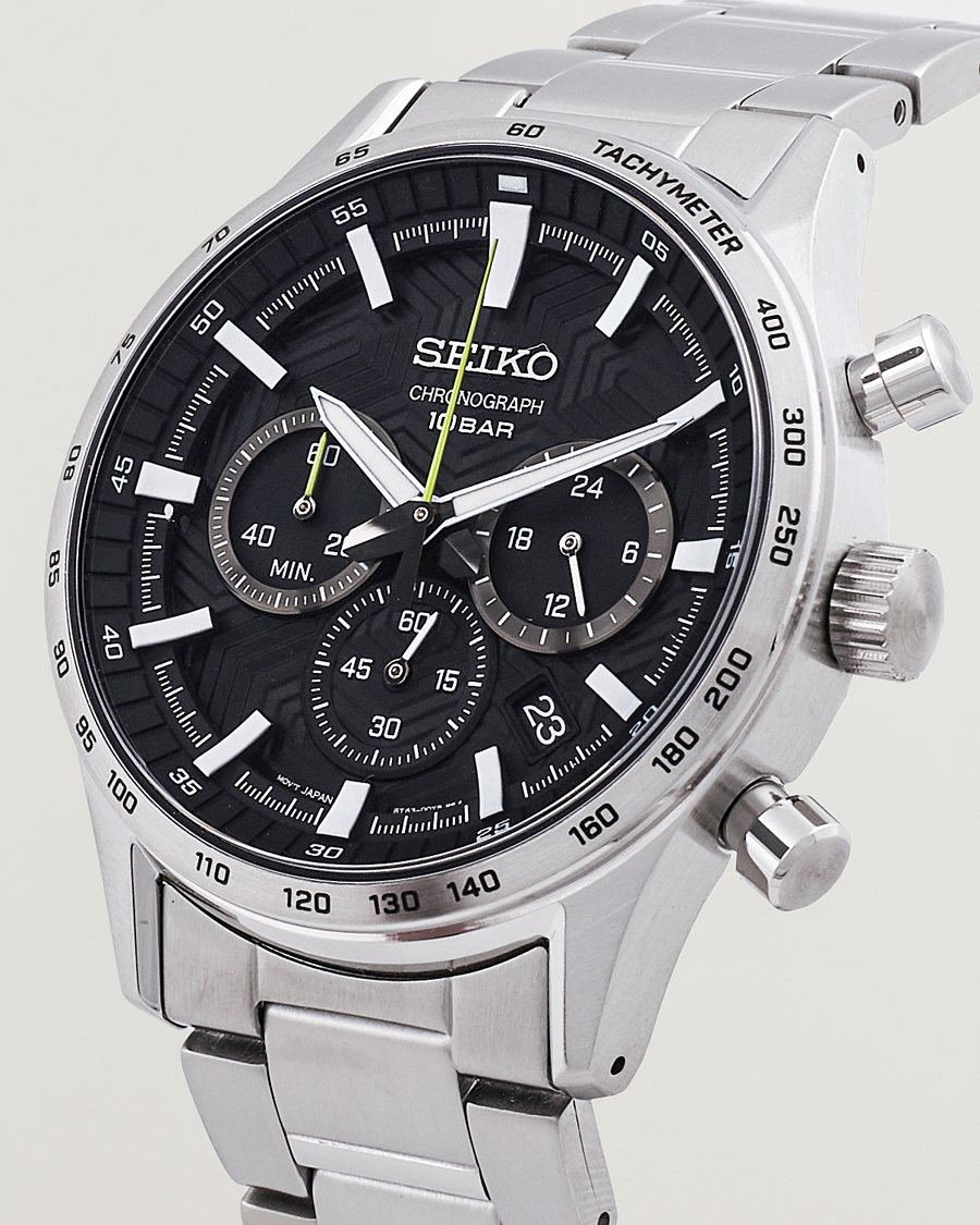 Heren | Horloges | Seiko | Chronograph 43mm Steel Black Dial