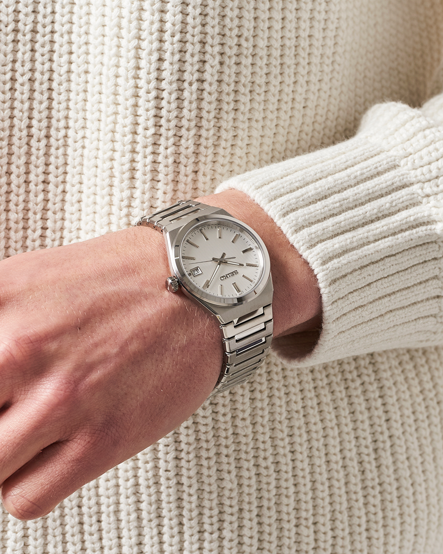 Heren | Horloges | Seiko | Sapphire 39mm Steel White Dial