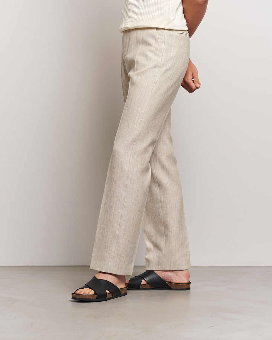 Heren | Sandalen slides | Myrqvist | Solvik Sandals Black Calf