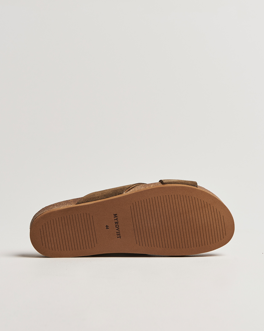 Heren | Myrqvist Solvik Sandals Moss Green Suede | Myrqvist | Solvik Sandals Moss Green Suede