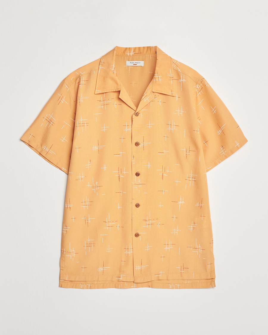 Heren | Overhemden | Nudie Jeans | Arvid 50s Hawaii Shirt Ochre