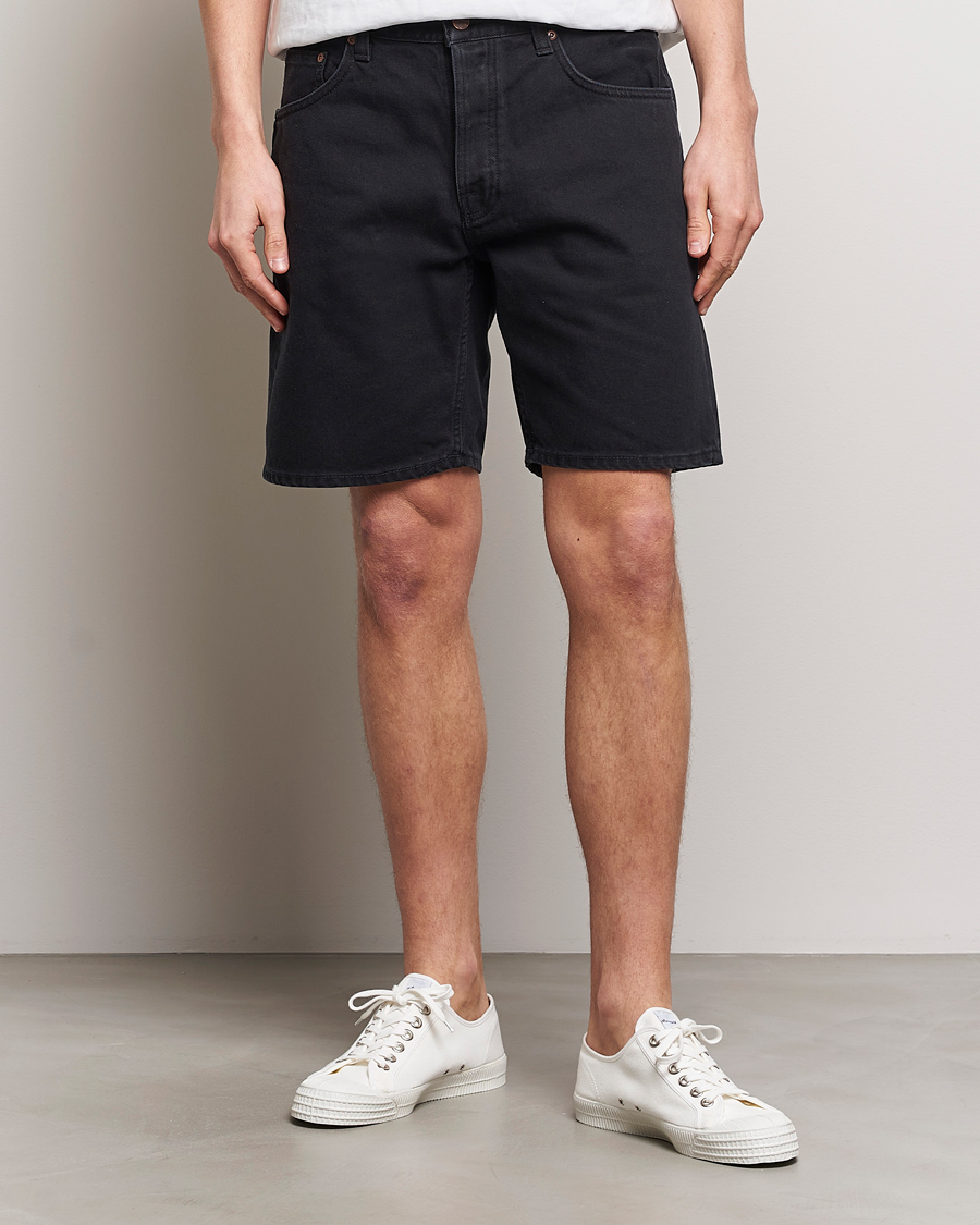 Heren | Spijkershorts | Nudie Jeans | Seth Denim Shorts Aged Black