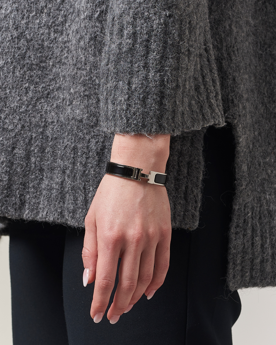 Heren | Hermès Pre-Owned Clic H Bracelet Black | Hermès Pre-Owned | Clic H Bracelet Black