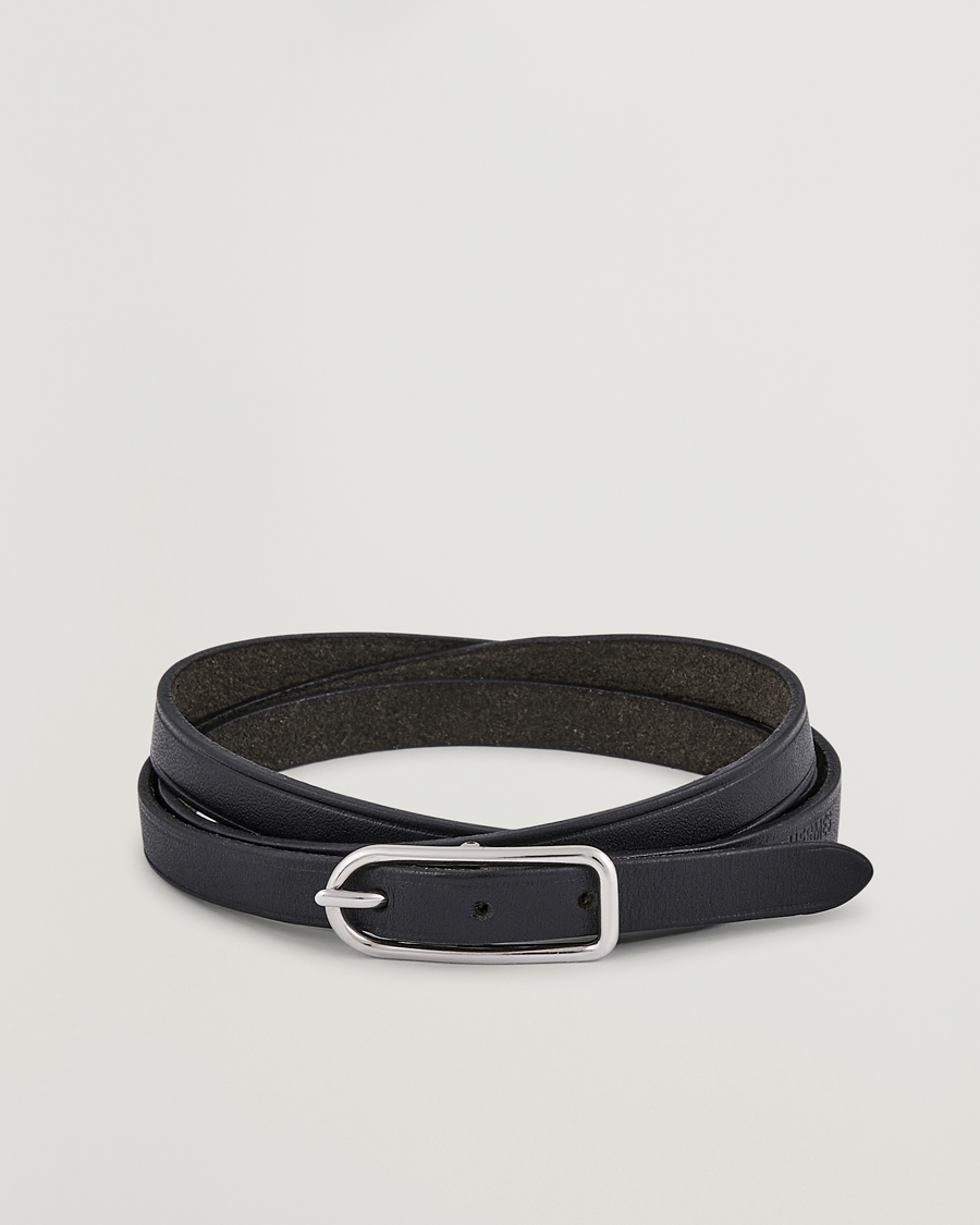 Heren | Hermès Pre-Owned API1 Leather Bracelet Black | Hermès Pre-Owned | API1 Leather Bracelet Black