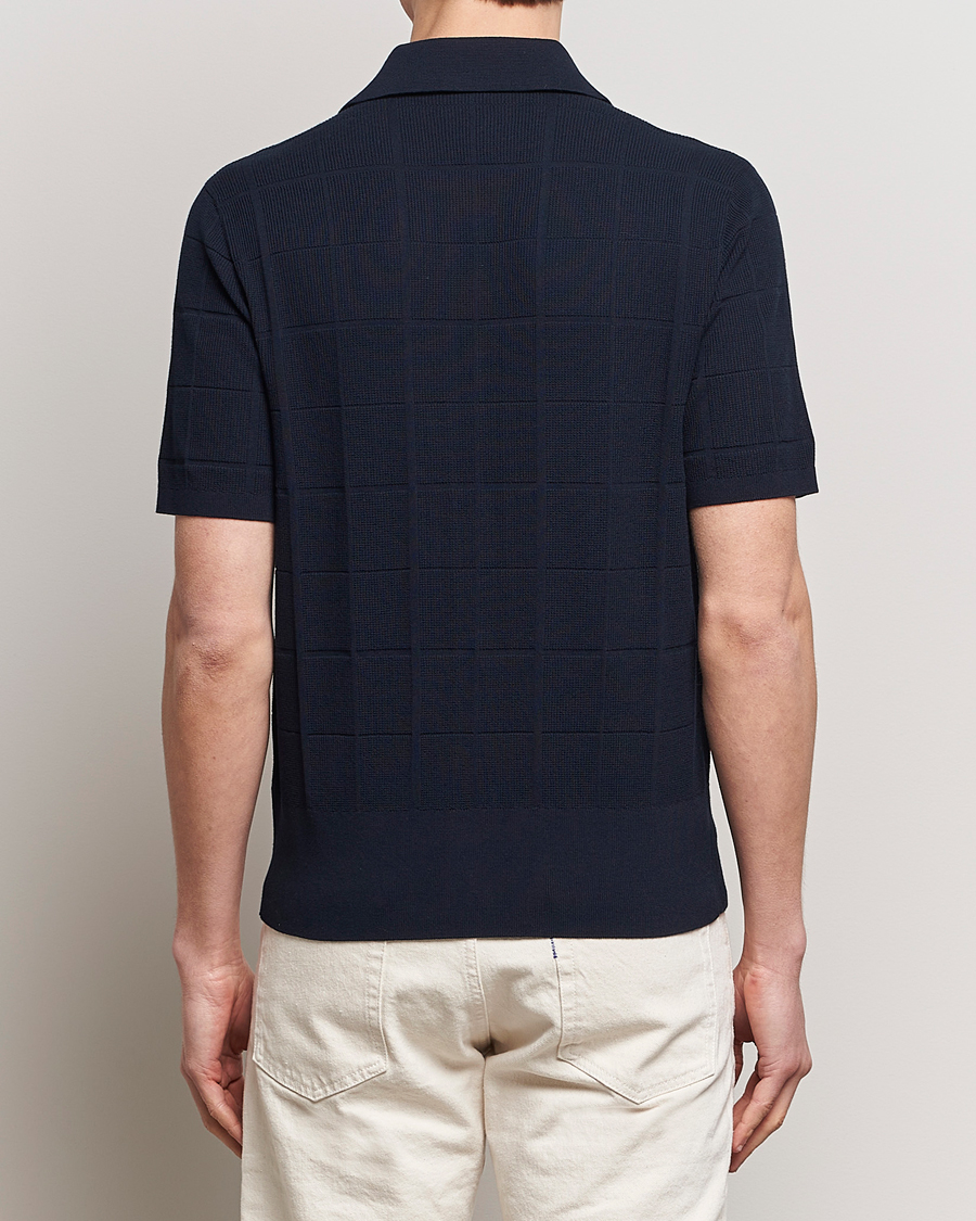 Heren | Polo's | Tiger of Sweden | Araawen Short Sleeve Knitted Polo Light Ink