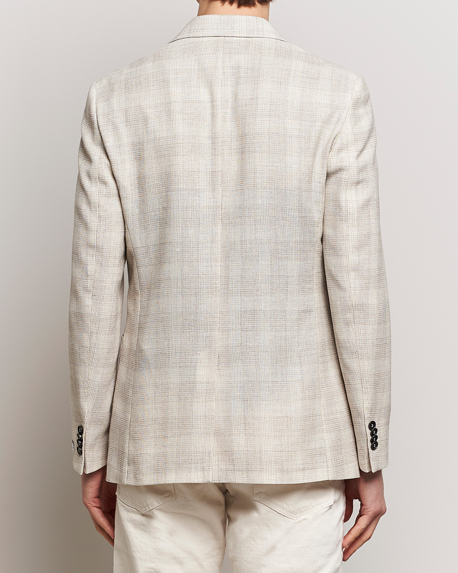Heren | Blazers | Tiger of Sweden | Julien Half Lined Checked Blazer Natural White