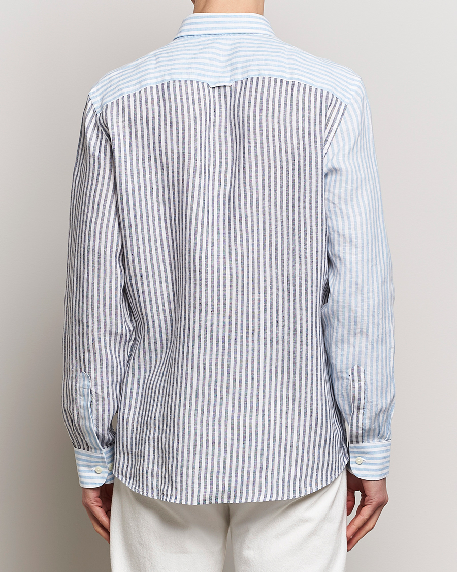 Heren | Overhemden | Morris | Douglas Linen Mix Shirt Blue