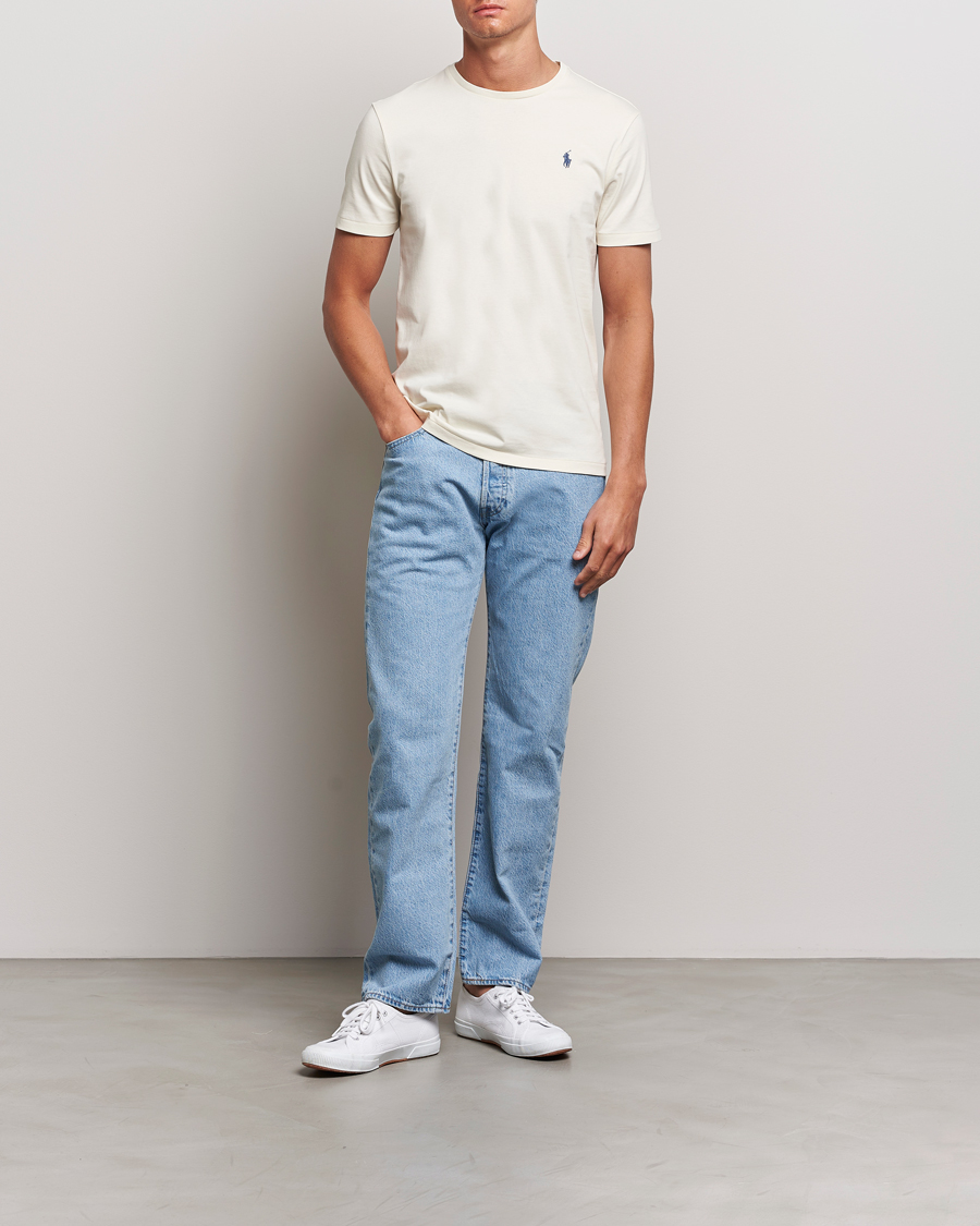 Heren | T-shirts | Polo Ralph Lauren | Crew Neck T-Shirt Herbal Milk