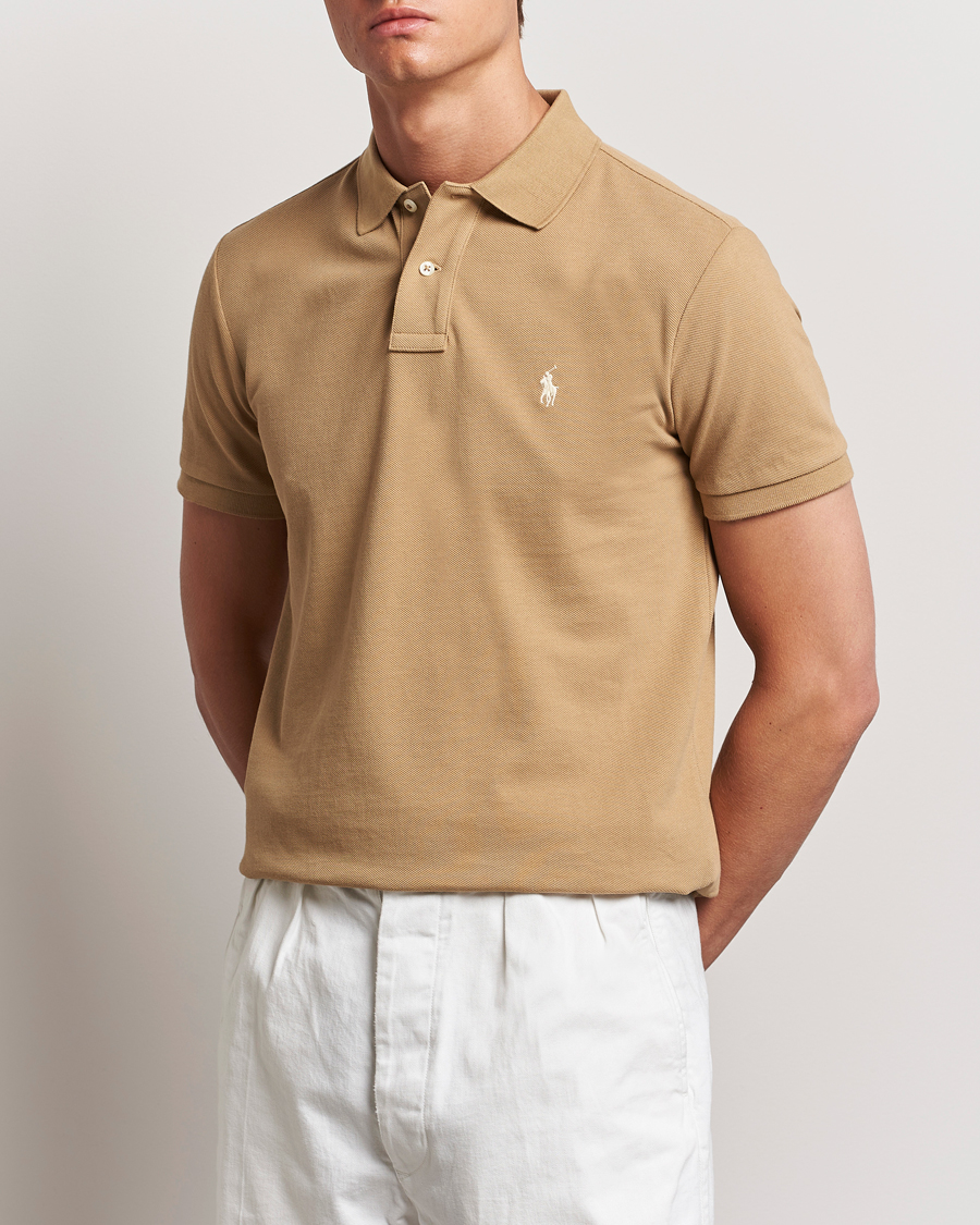 Heren | Nieuws | Polo Ralph Lauren | Custom Slim Fit Polo Café Tan