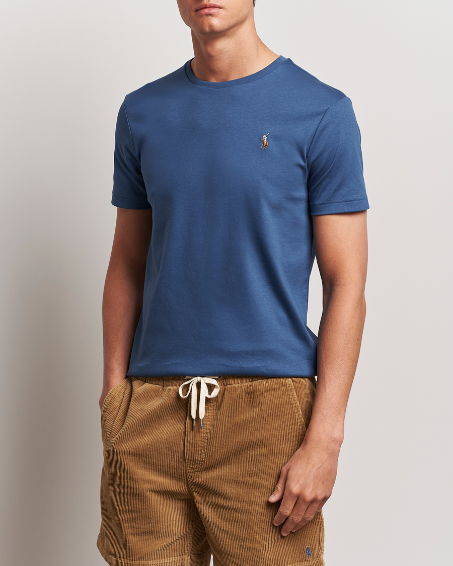 Heren | Nieuws | Polo Ralph Lauren | Luxury Pima Cotton Crew Neck T-Shirt Clancy Blue