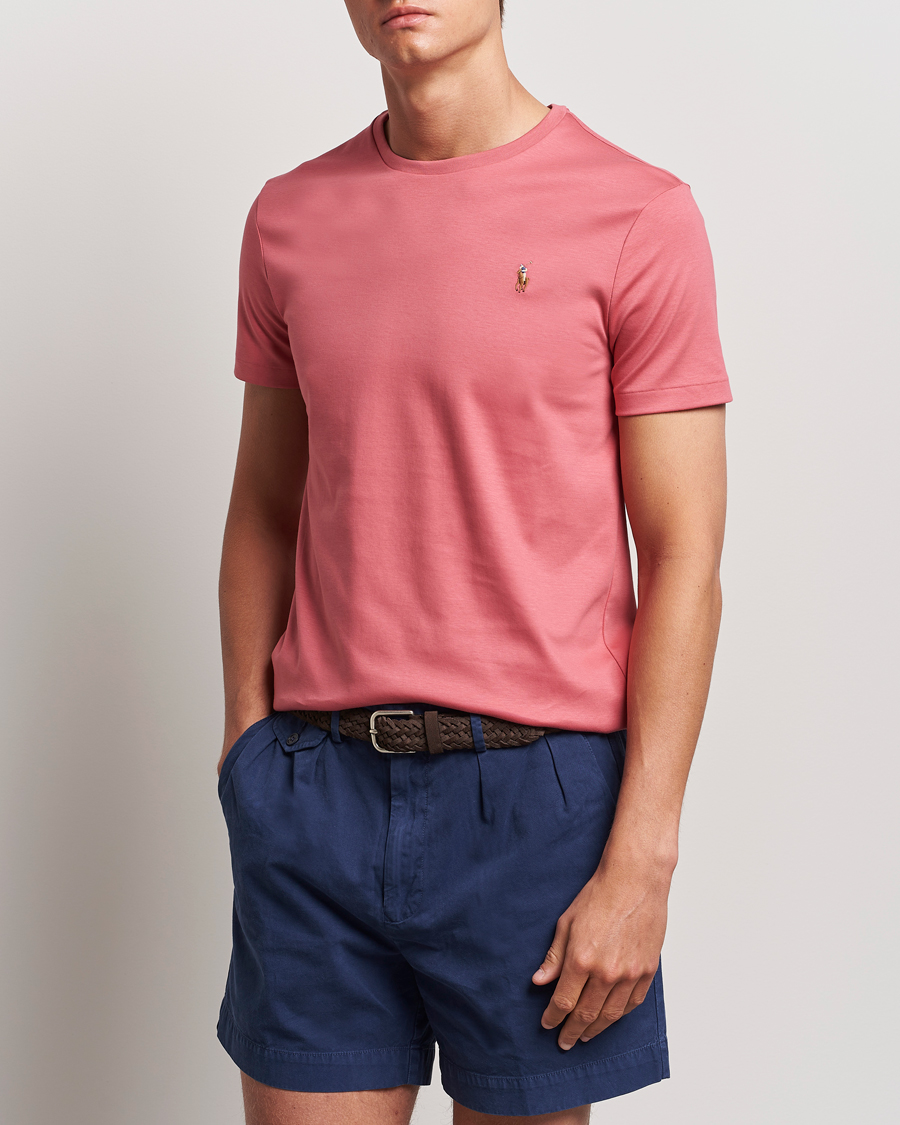 Heren | Nieuws | Polo Ralph Lauren | Luxury Pima Cotton Crew Neck T-Shirt Adirondack Red