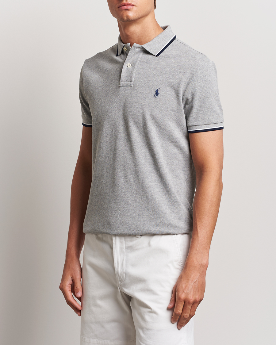 Heren |  | Polo Ralph Lauren | Custom Slim Fit Tipped Polo Andover Heather