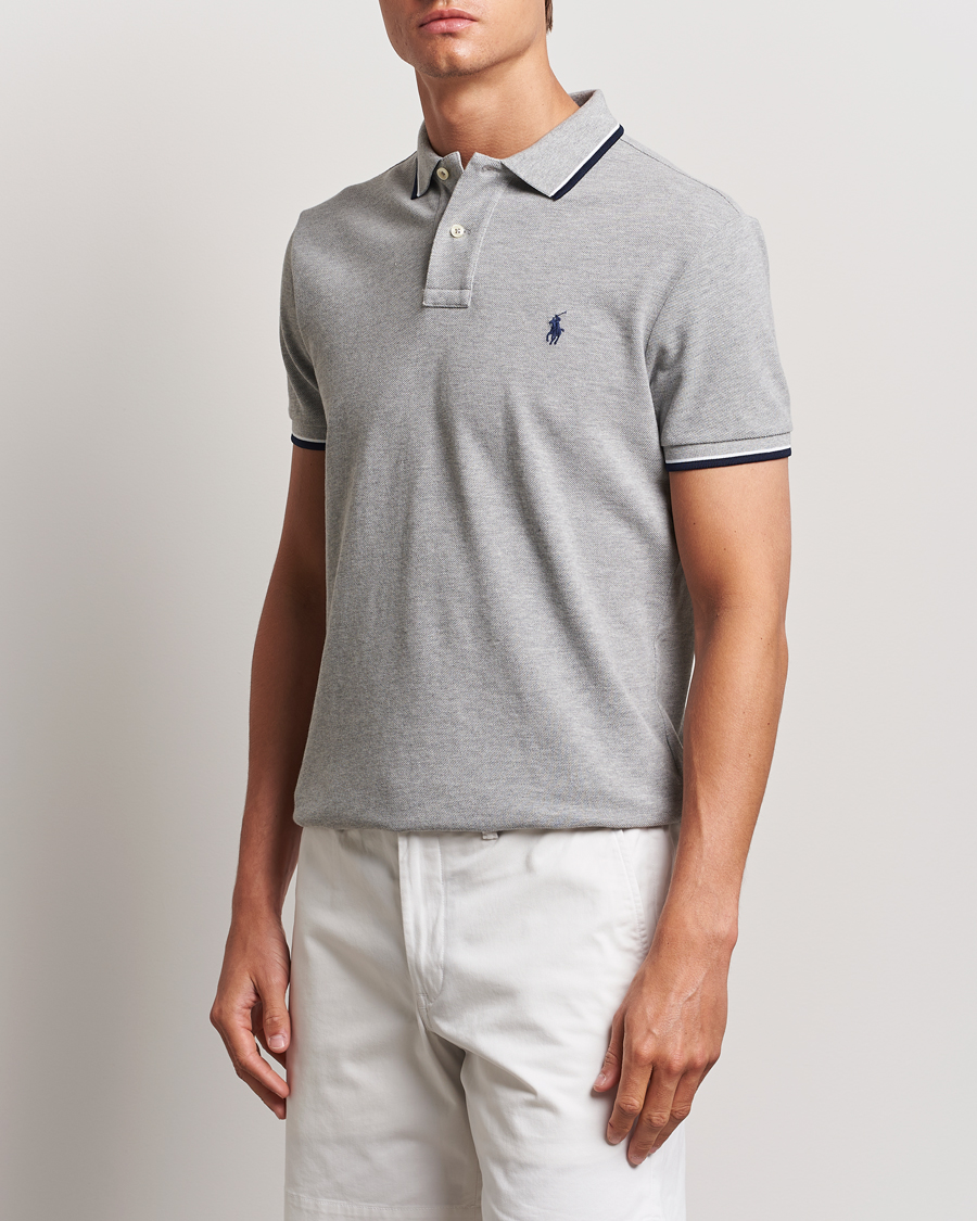 Heren | Polo's | Polo Ralph Lauren | Custom Slim Fit Tipped Polo Andover Heather