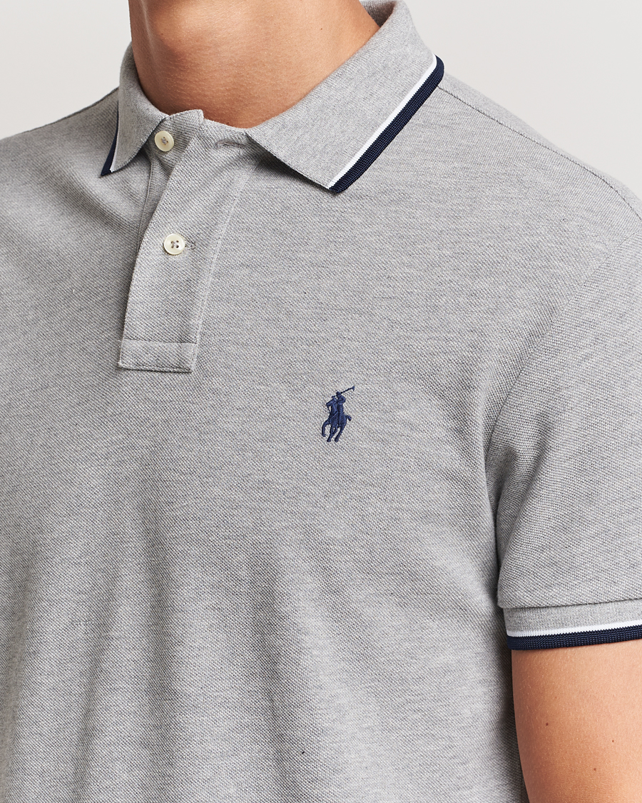 Heren | Polo's | Polo Ralph Lauren | Custom Slim Fit Tipped Polo Andover Heather
