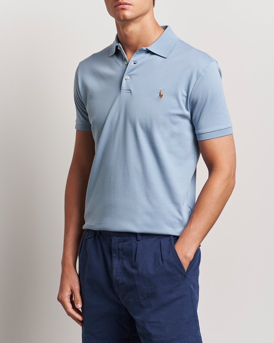 Heren | Polo's | Polo Ralph Lauren | Luxury Pima Cotton Polo Vessel Blue