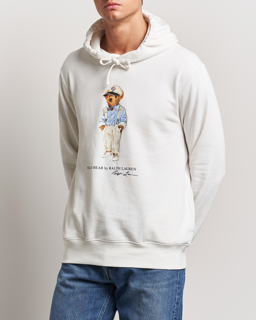 Heren |  | Polo Ralph Lauren | Printed Hemingway Bear Hoodie Deckwash White