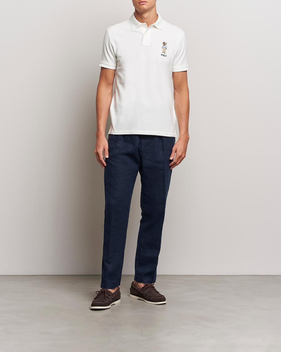 Heren | Polo's | Polo Ralph Lauren | Custom Slim Fit Bear Polo Deckwash White