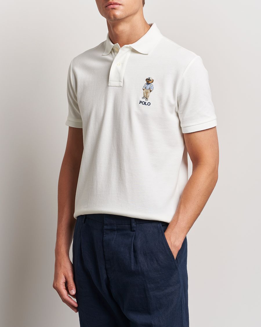 Heren | Polo's | Polo Ralph Lauren | Custom Slim Fit Bear Polo Deckwash White