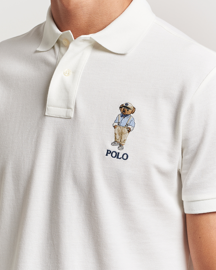 Heren | Polo's | Polo Ralph Lauren | Custom Slim Fit Bear Polo Deckwash White