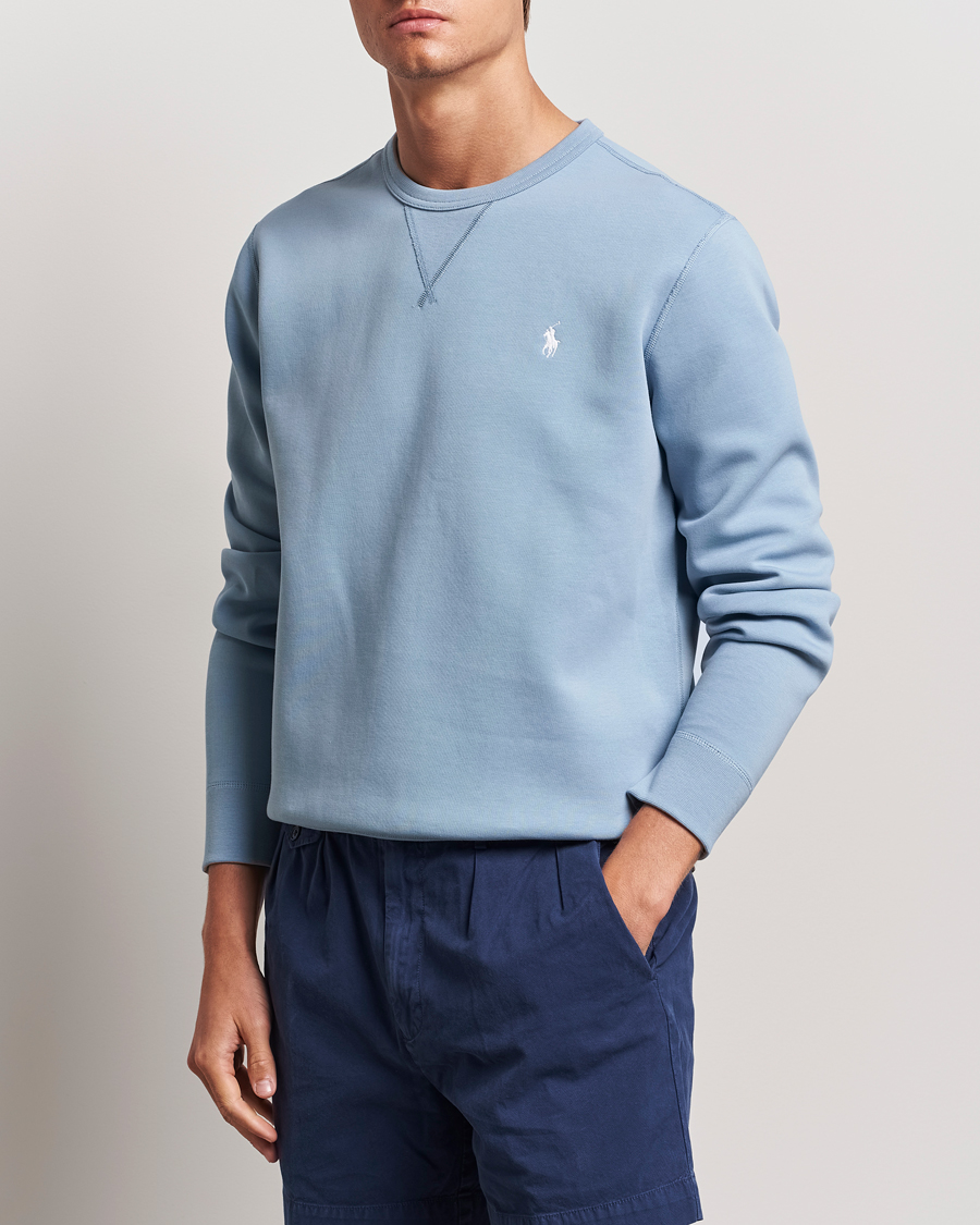 Heren |  | Polo Ralph Lauren | Tech Double Knit Crew Neck Sweatshirt Vessel Blue