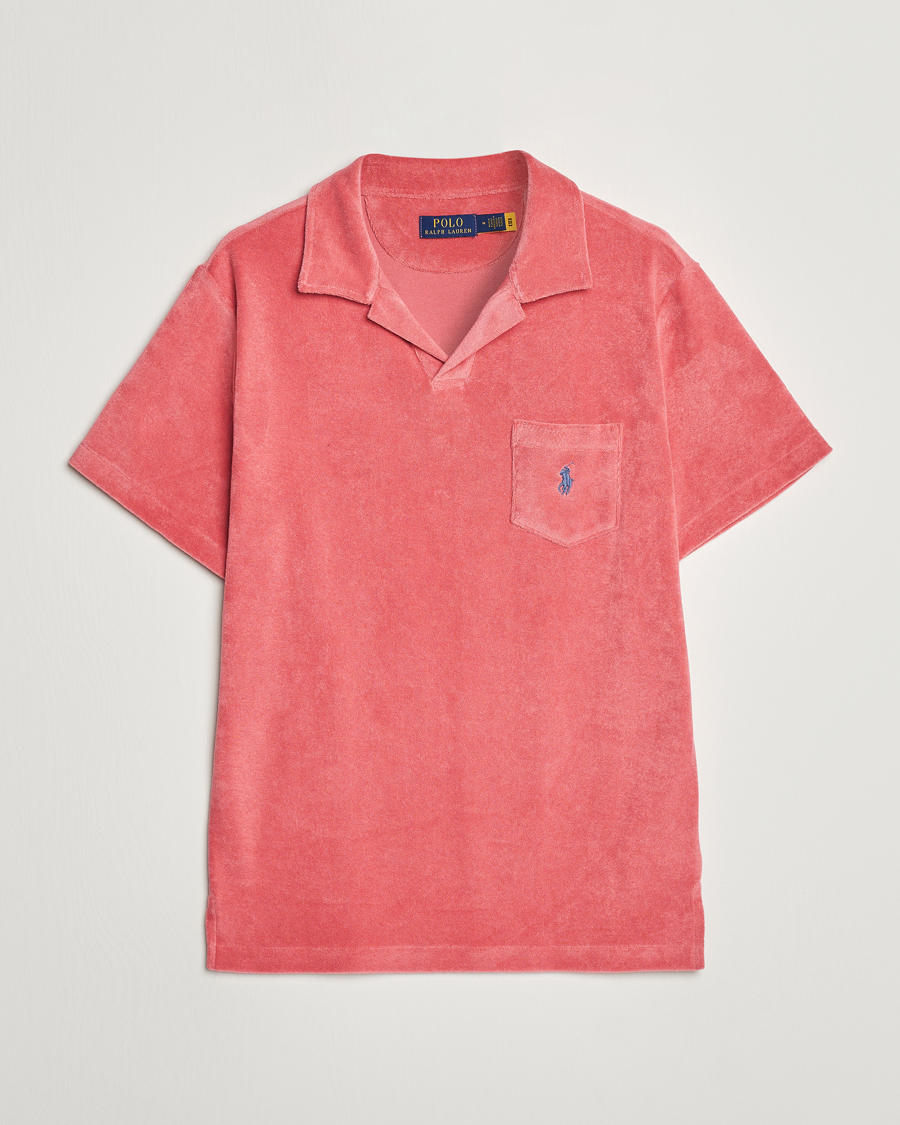 Heren | Polo's | Polo Ralph Lauren | Cotton Terry Open Collar Polo Adirondack Red