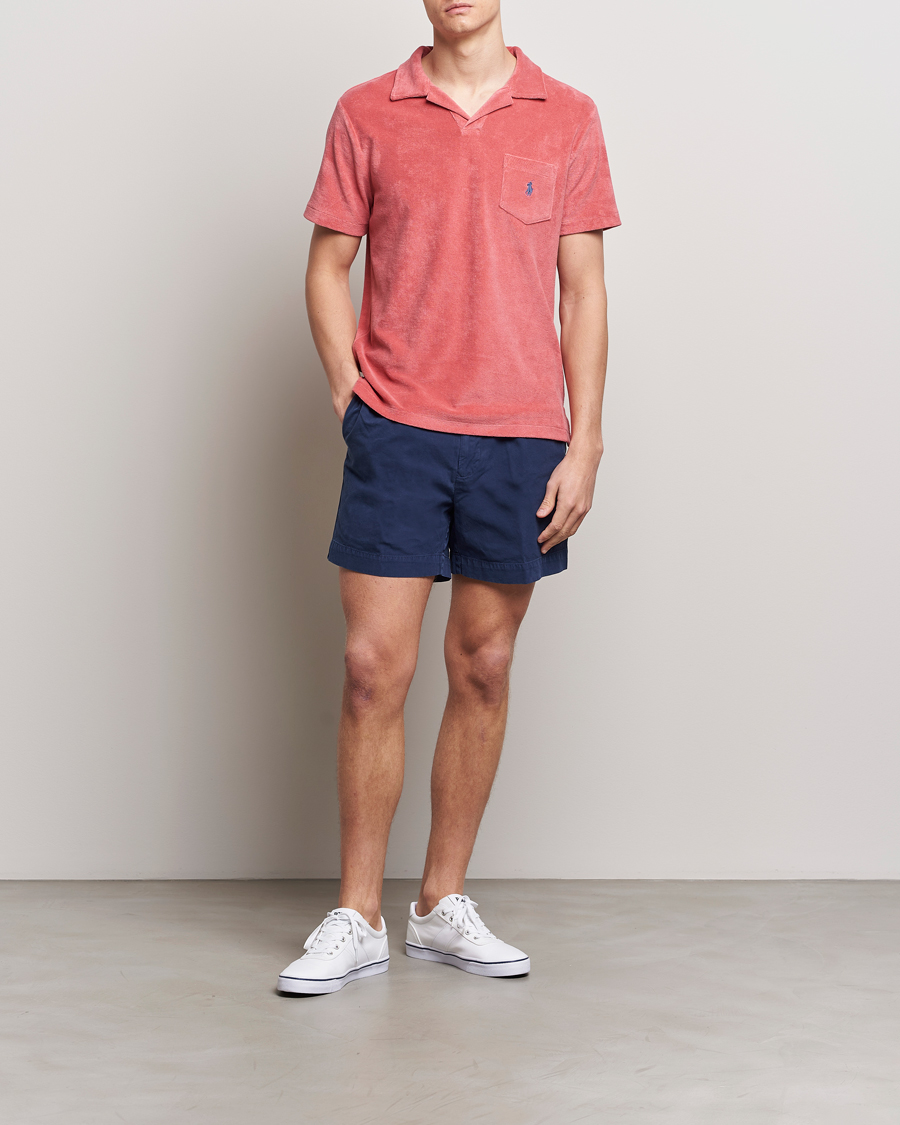 Heren | Polo's | Polo Ralph Lauren | Cotton Terry Open Collar Polo Adirondack Red