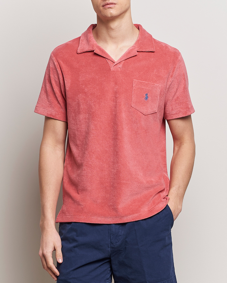 Heren | Nieuwe productafbeeldingen | Polo Ralph Lauren | Cotton Terry Open Collar Polo Adirondack Red