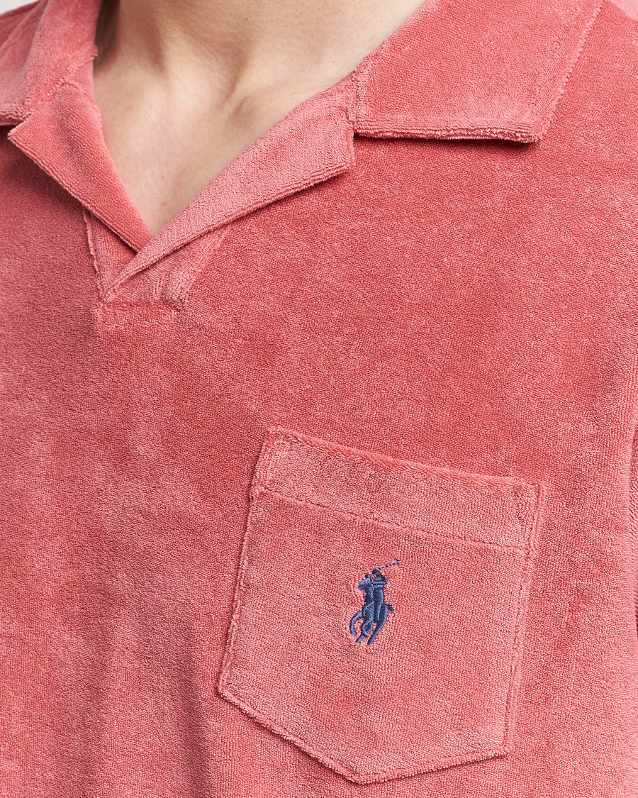 Heren | Polo's | Polo Ralph Lauren | Cotton Terry Open Collar Polo Adirondack Red