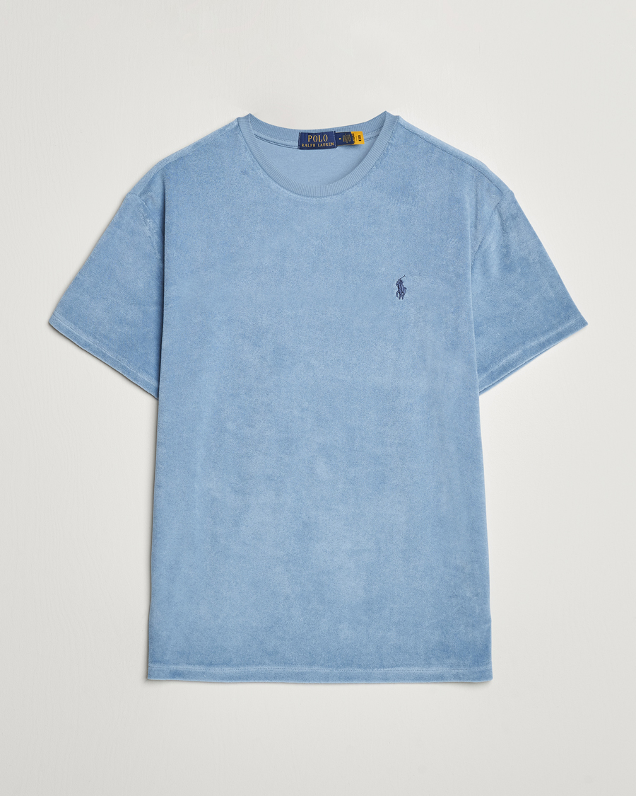 Heren | T-shirts | Polo Ralph Lauren | Cotton Terry Crew Neck T-shirt Vessel Blue