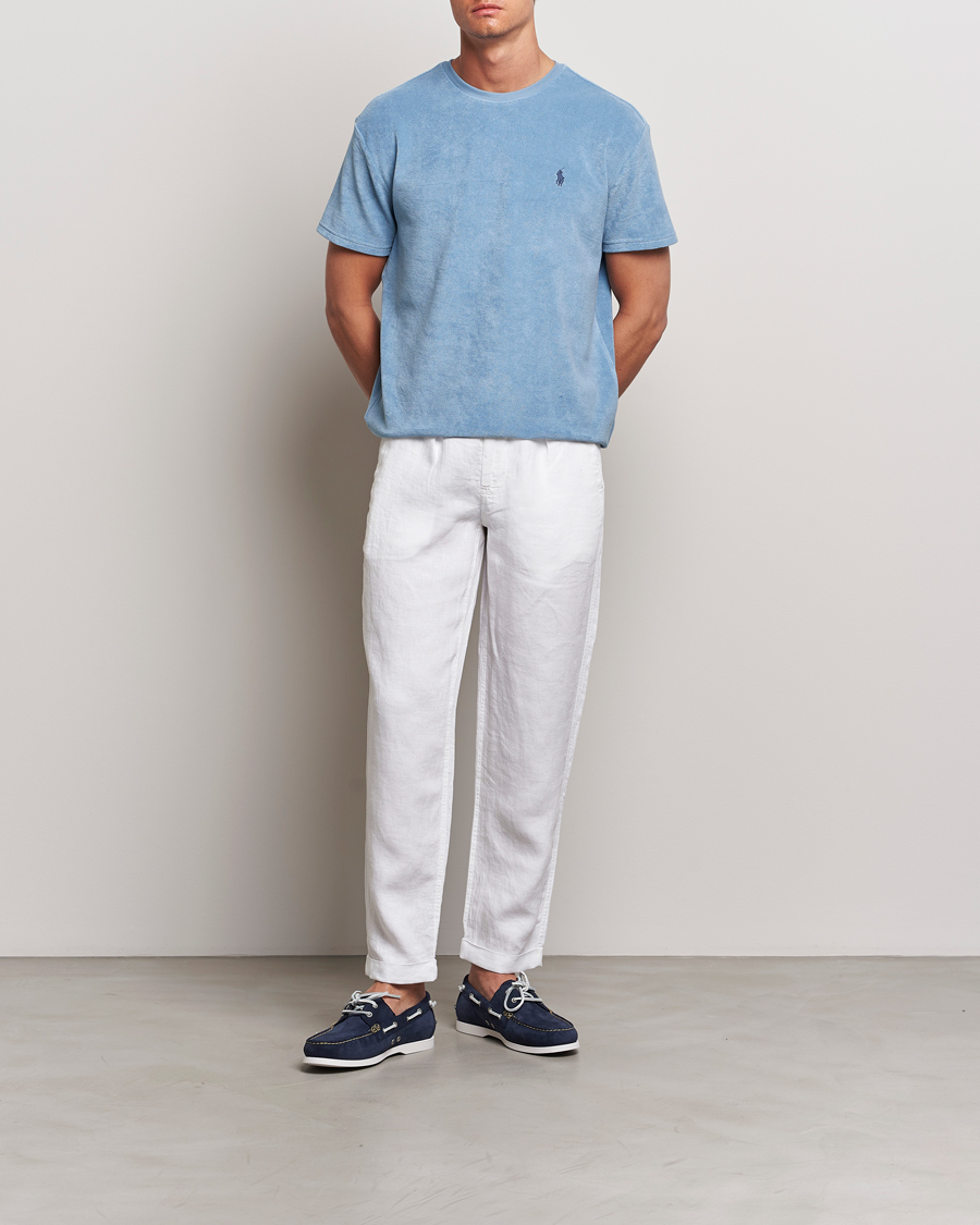 Heren | T-shirts | Polo Ralph Lauren | Cotton Terry Crew Neck T-shirt Vessel Blue