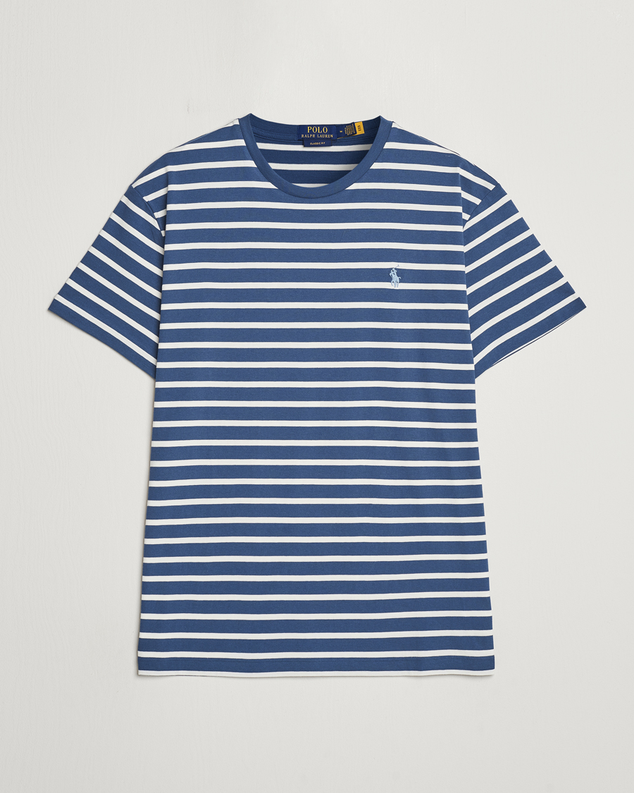 Heren | T-shirts | Polo Ralph Lauren | Striped Crew Neck T-Shirt Clancy Blue/Nevis