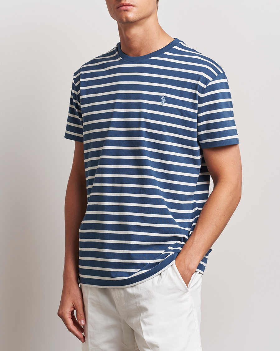 Heren |  | Polo Ralph Lauren | Striped Crew Neck T-Shirt Clancy Blue/Nevis