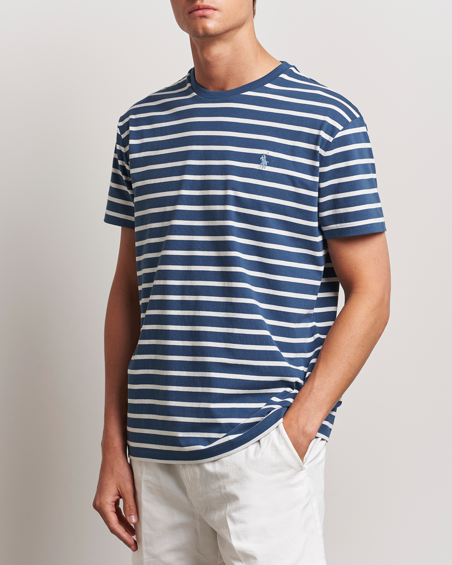 Heren | T-shirts | Polo Ralph Lauren | Striped Crew Neck T-Shirt Clancy Blue/Nevis