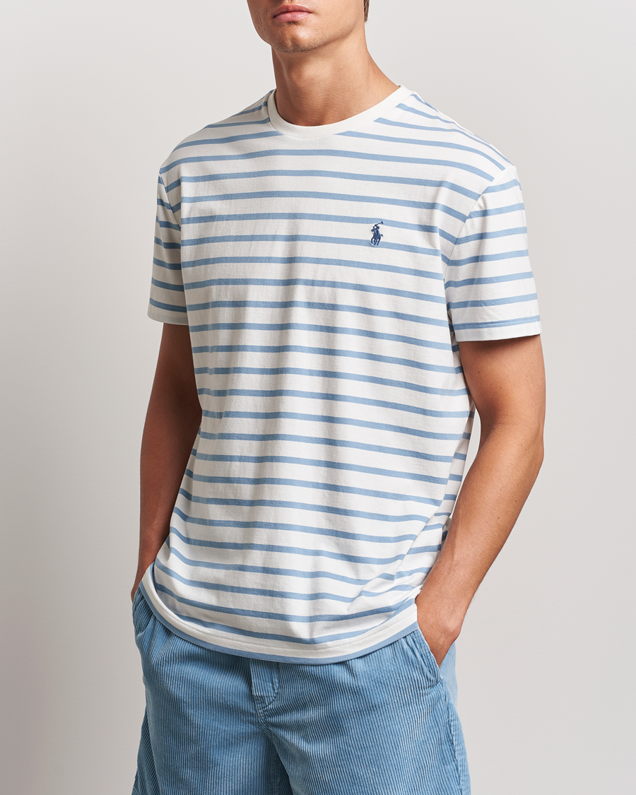 Heren |  | Polo Ralph Lauren | Striped Crew Neck T-Shirt Nevis/Vessel Blue
