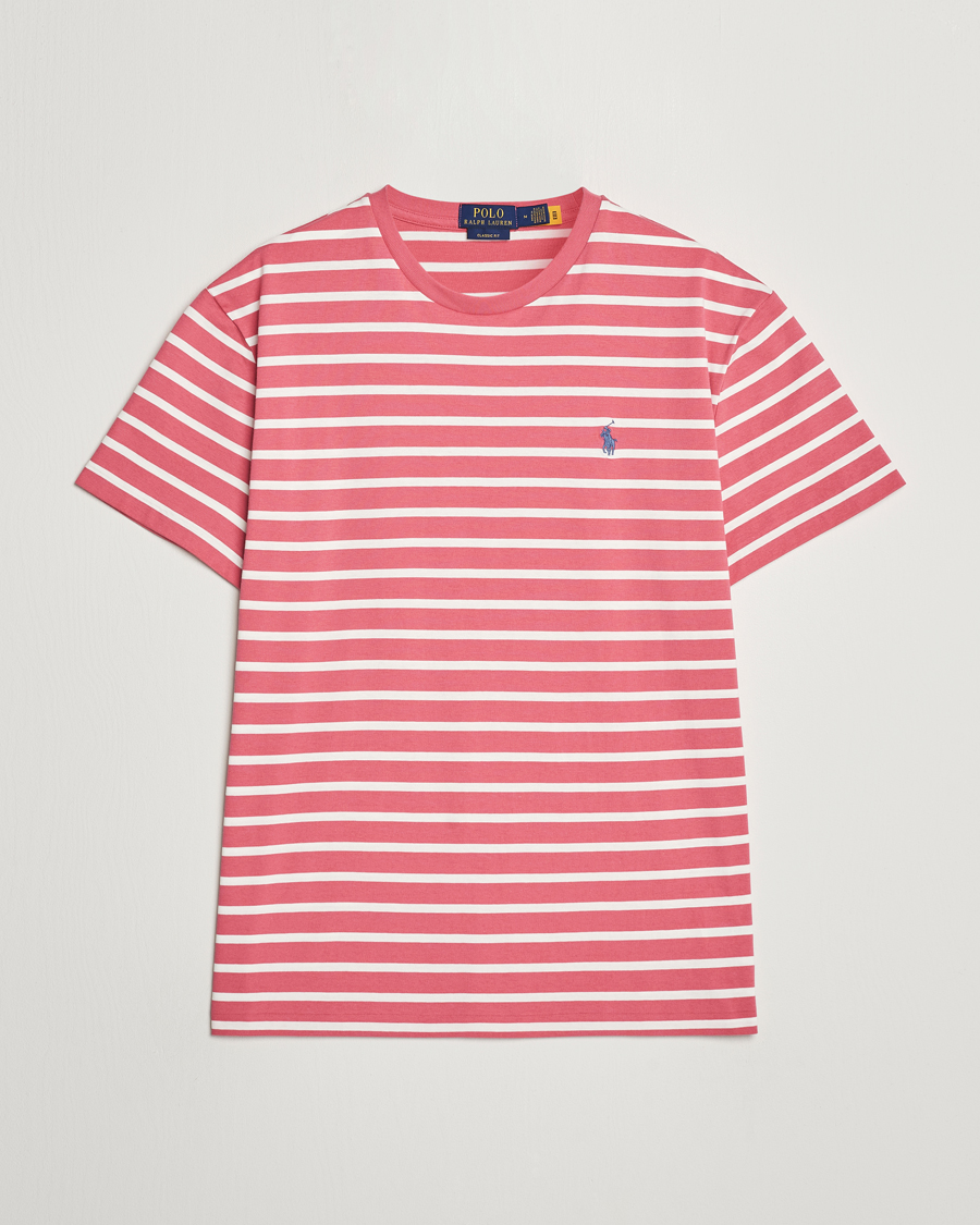 Heren | T-shirts | Polo Ralph Lauren | Striped Crew Neck T-Shirt Adirondack Red/Nevis