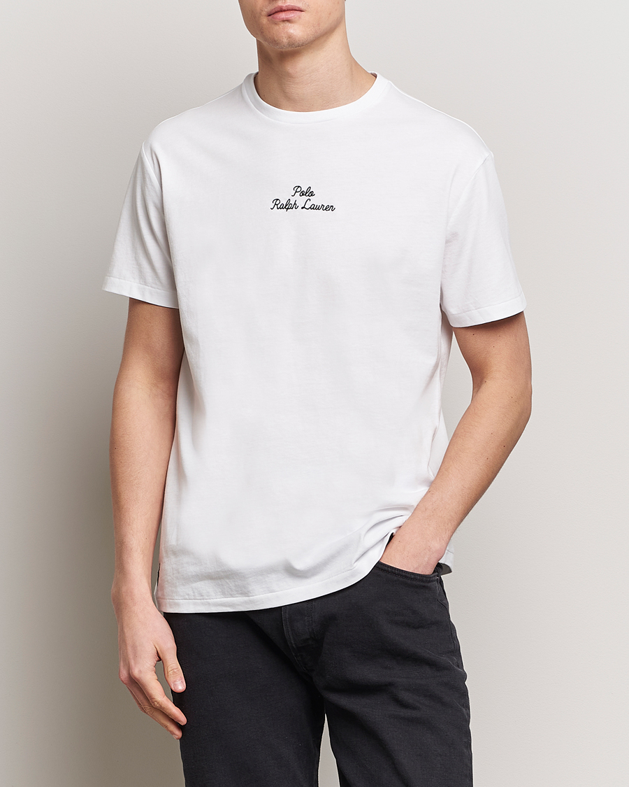 Heren | Nieuwe productafbeeldingen | Polo Ralph Lauren | Center Logo Crew Neck T-Shirt White