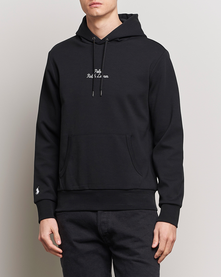 Men | Hooded Sweatshirts | Polo Ralph Lauren | Center Logo Hoodie Black
