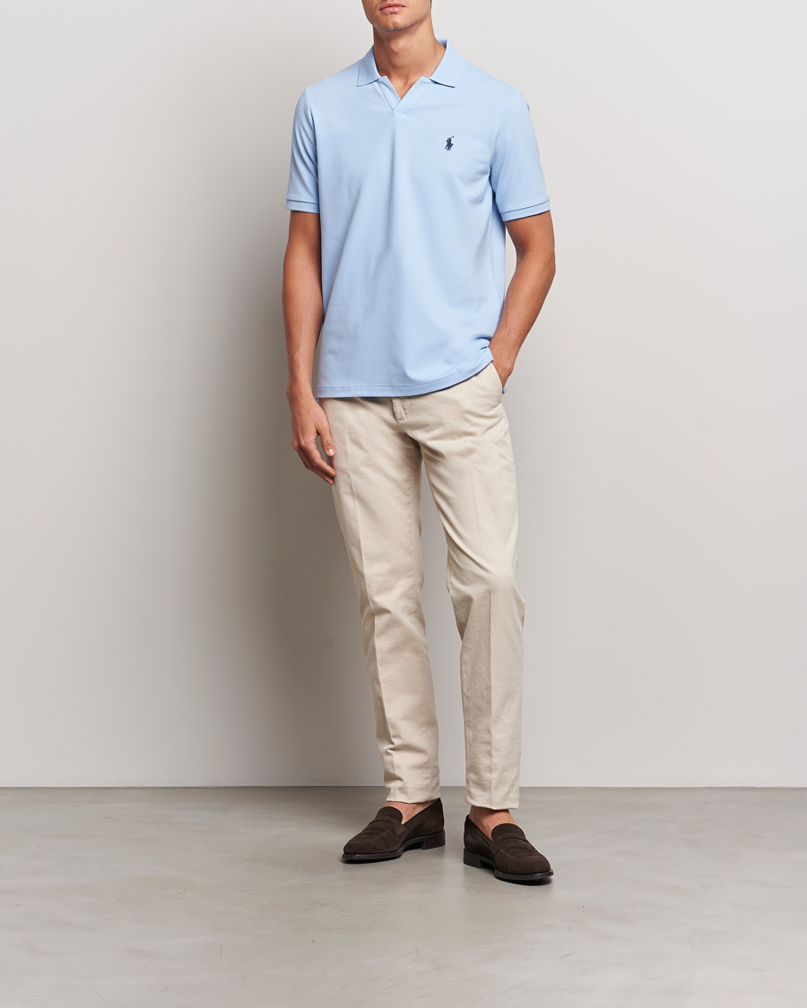 Heren | Polo's | Polo Ralph Lauren | Classic Fit Open Collar Polo Office Blue