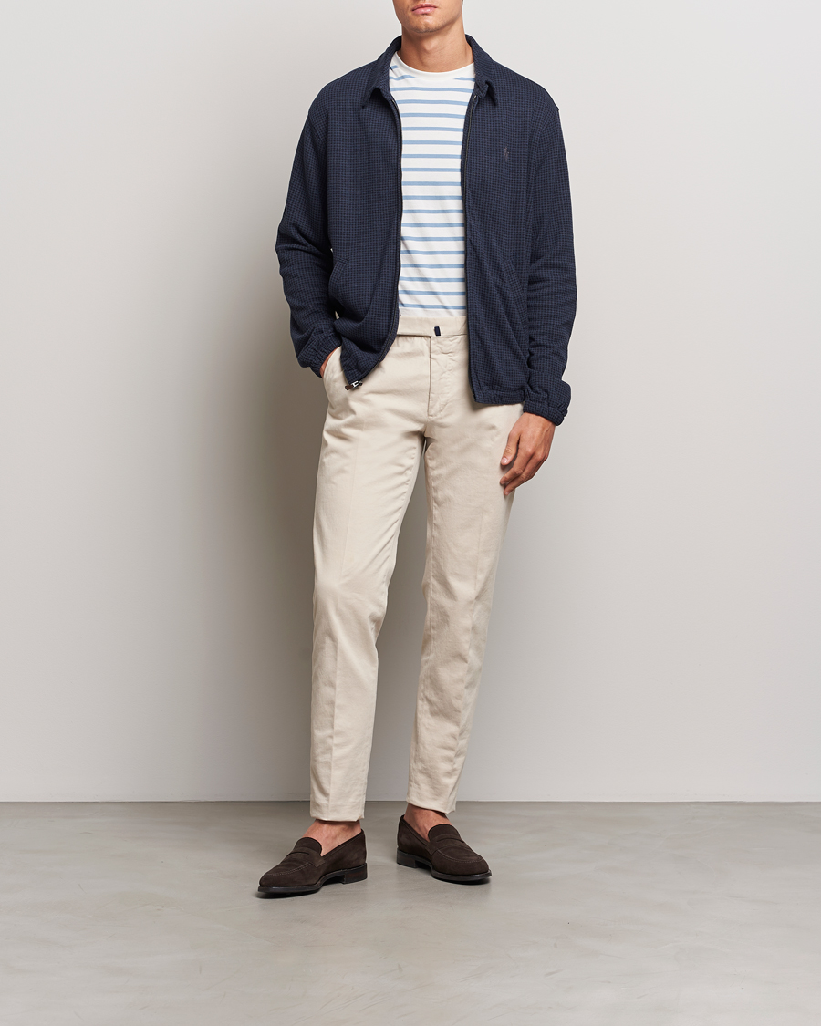 Heren | Jassen | Polo Ralph Lauren | Double Knit Dogtooth Baracuda Jacket Vintage Navy