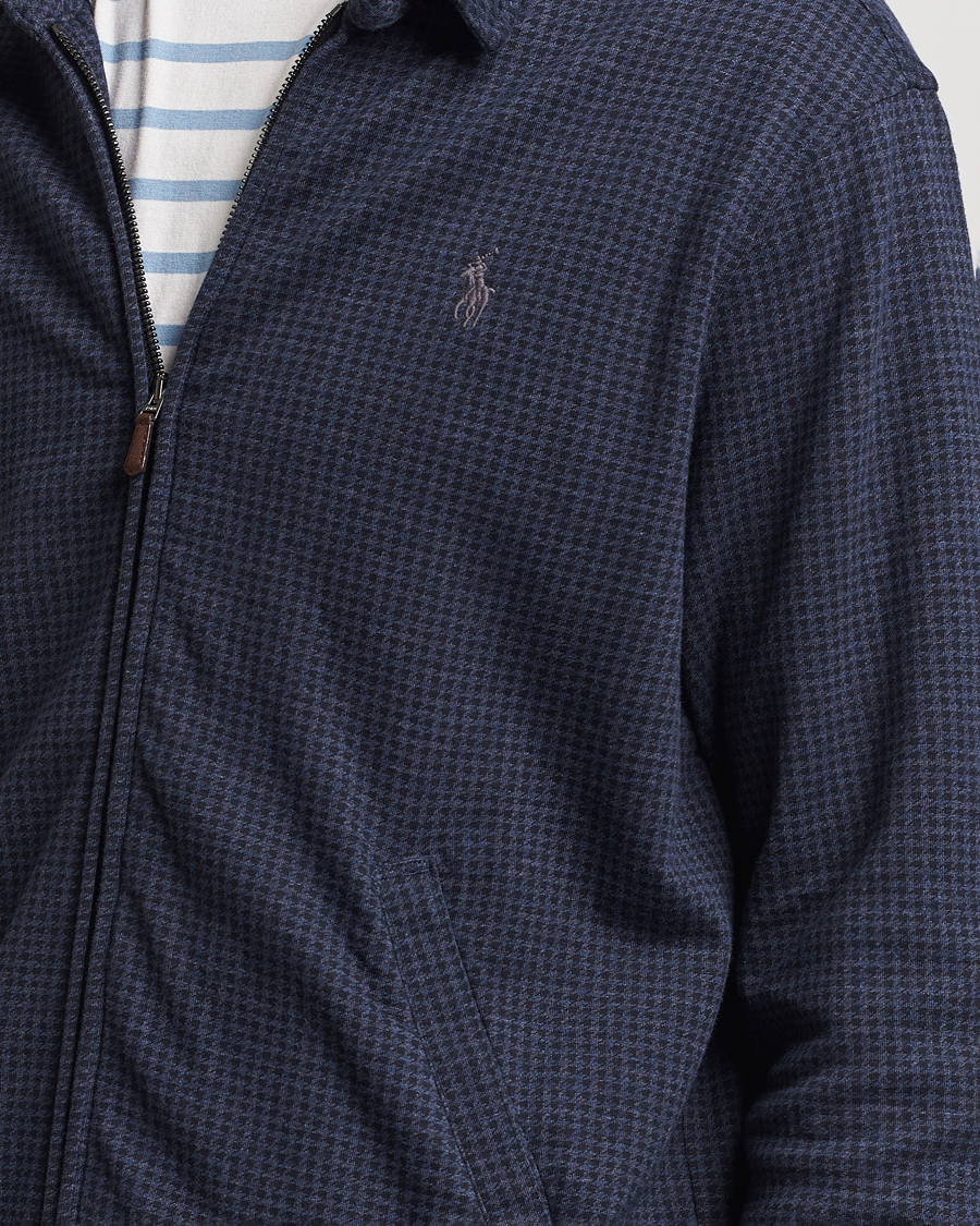 Heren | Jassen | Polo Ralph Lauren | Double Knit Dogtooth Baracuda Jacket Vintage Navy