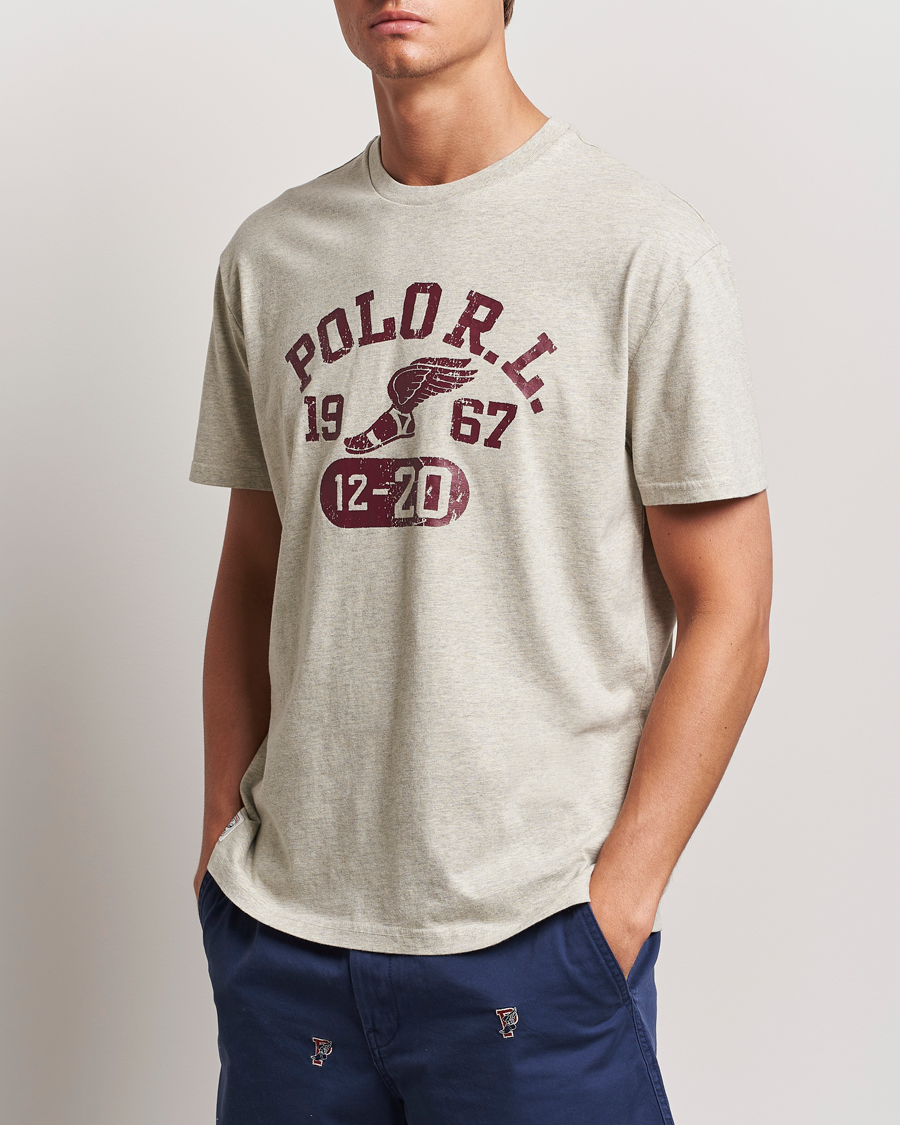 Heren |  | Polo Ralph Lauren | Graphic Crew Neck T-Shirt Light Vintage Heather