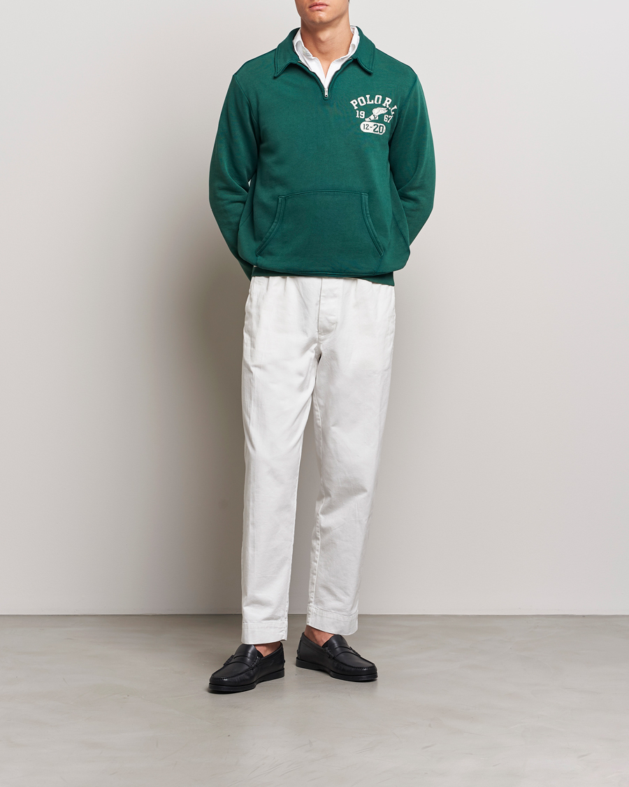 Heren | Truien | Polo Ralph Lauren | Graphic Fleece Half Zip Moss Agate