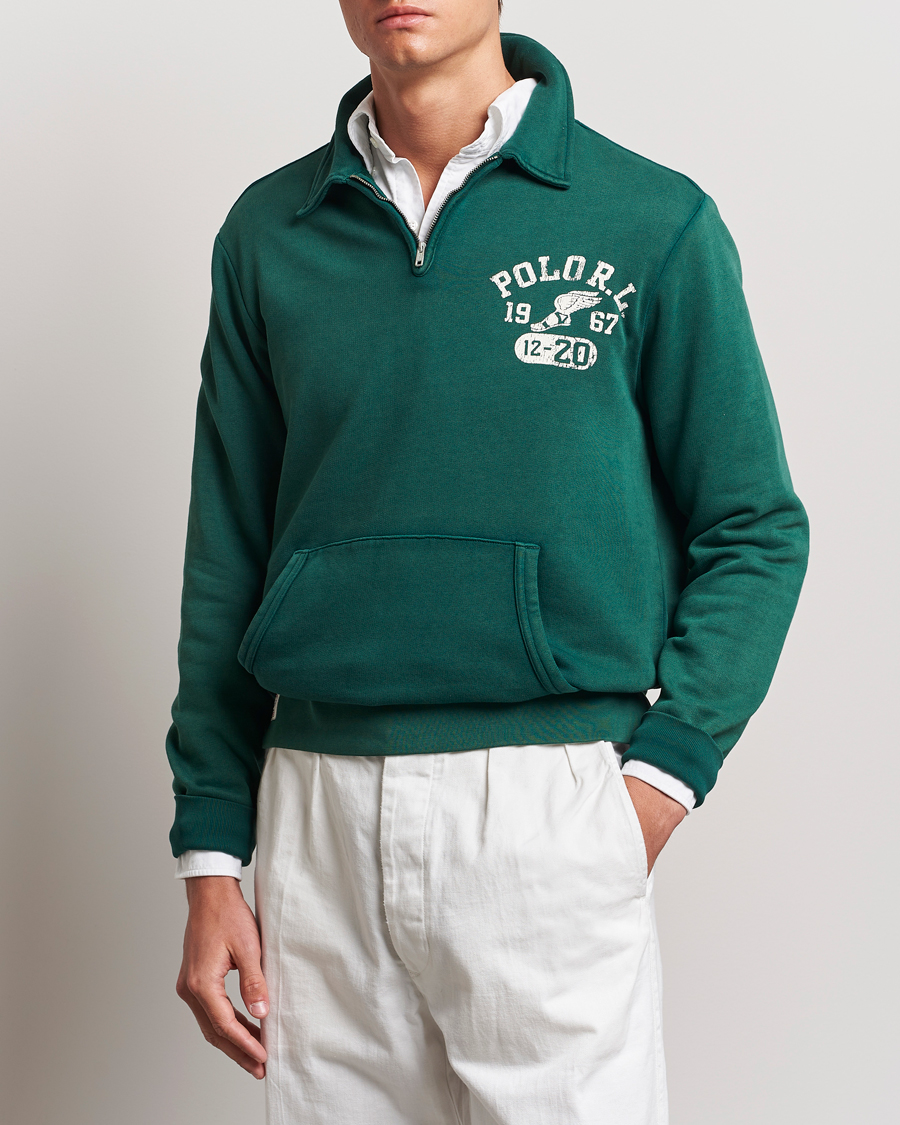 Heren |  | Polo Ralph Lauren | Graphic Fleece Half Zip Moss Agate